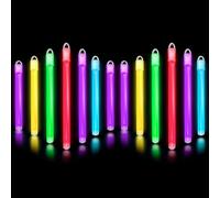 6" (15.2cm) Barras Luminosas Fluorescentes Multicolor - 100 Uds. Barrras Luminosas en Bulk para Accesorios de Fiesta de Cumpleaños, Bodas y Decoración de Carnaval - ¡Brilla con los Glow Stick!
