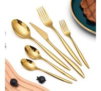 6/18 Pack Silverware Set For 1/3, Stainless Steel Flatware Set, Cutlery Utensils Set With Knives Spoons And Forks For Home Kitchen Restaurant Wedding