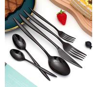 6/18 Pack Silverware Set For 1/3, Stainless Steel Flatware Set, Cutlery Utensils Set With Knives Spoons And Forks For Home Kitchen Restaurant Wedding
