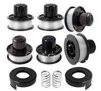 6+2+2 PCS Recambios Desbrozadoras,Hilo Desbrozadora,Carrete de Recortadora,compatibles con las cortadoras de césped Black + dec gl250,gl310,gl360