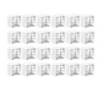 6/24 soportes de montaje para persiana de ventana, color blanco, cuadrados, abrazaderas de instalación de persianas, soportes de riel blanco