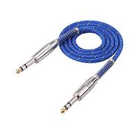 6.35 mm macho estéreo a 6.35 mm macho Jack Cable de audio estéreo balanceado, línea de interconexión balanceada para mezclador, guitarra eléctrica, amplificador, grabador de micrófono.(1m)