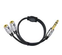 6.35mm 1/4 Inch Male Trs Stereo To Dual 3.5 Female Cable Trs 1/4" To 3.5mm