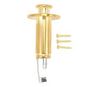 6.35mm Rear Plug Guitar Jack, Single Pin Output Jack Brass, Stereo Pin Output Jack Eq Output, Suitable for Electric Guitar (Gold)
