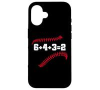 6+4+3=2 Double Play 643 Baseballer Softball Baseball Math Carcasa para iPhone 16
