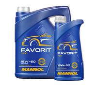 6 (5+1) Litros MANNOL SAE 15W-50 Favorit / API SL/CF/CF-4 Aceite De Motor
