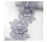 6.5 * 8cm 30pcs Pearl Flower For Dress Ribbon Lace Trim Knitting Wedding Embroidered DIY Patchwork Sewing Supplies Craft(06)