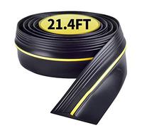 6.5m /13mm Espesor Sello de umbral de puerta de garaje,tira de sellado de amortiguación de piso a prueba de agua de,Tira de reemplazo fácil de cortar resistente a la intemperie (21.4ft/6.5m)