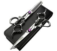 6/7.5/7 / 8 "tijeras de corte de pelo profesionales, tijeras de joyería japonesas 440c (5,5 pulgadas - 2pc-A)