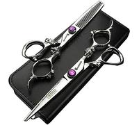 6/7.5/7 / 8 "tijeras de corte de pelo profesionales, tijeras de joyería japonesas 440c (6 pulgadas - 2pc)