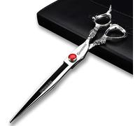 6/7.5/7 / 8 "tijeras de corte de pelo profesionales, tijeras de joyería japonesas 440c (7.5 pulgadas - D)
