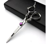 6/7 / 7.5/8 / 9 pulgadas estudio de modelado japonés 440c tijeras peluquero herramientas de modelado profesionales juego de tijeras (Corte plano de 6 pulgadas-C)