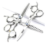 6/7/7.5/8 pulgadas peluquería profesional tijeras de plata de alta dureza 400c acero inoxidable peluquería tijeras tienda de peluquería herramientas especiales (6 pulgadas y 3 piezas-C)