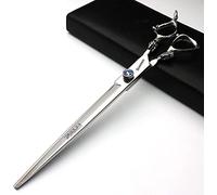 6/7/7.5/8 pulgadas peluquería profesional tijeras de plata de alta dureza 400c acero inoxidable peluquería tijeras tienda de peluquería herramientas especiales (9 pulgadas planas)