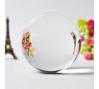 6/7/8 CM Bola de cristal de cuarzo transparente Piedras de ámbar natural Bolas de fotografía de vidrio Esfera Decoración del hogar Regalo de buena suerte-solo bola_8 CM