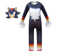 (6-7 Años) Niños Sonic The Hedgehog Sonic Shadow Cosplay Costume Halloween Party Fancy Dress