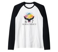 6 7 Aura Energy at 67 Aura Level 67% Funny Six Seven Meme 67 Camiseta Manga Raglan