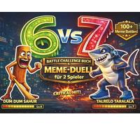 6 7 Battle Challenge Buch MEME-DUELL für 2 Spieler: Das ultimative 2-Spieler-Duell mit Rätseln, Quiz, Sudoku, Labyrinthen & Challenges - Perfektes ... Offline-Zeit voller Spaß und Wettbewerb