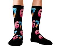 6 7 Calcetines Helados | Divertido 6 7 Meme Calcetines |Calcetin-es Navideños Con Diseño De Helados Six Seven Crew, Divertidos Números Navideños Six Seven, Regalos Para Niños, Niñas, Hombres Y Mujeres