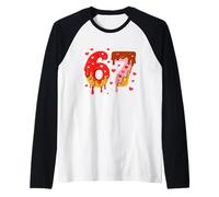 6 7 Cream Drip Six Seven Meme Valentine's Day Men Women Kids Camiseta Manga Raglan