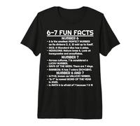 6 7 Datos Curiosos Funny Internet Meme Número Seis y Siete tee Camiseta Premium