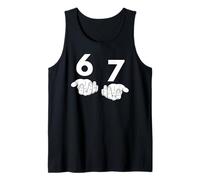 6 7 Divertida Jerga Viral de Six Seven Meme Gen Alpha Camiseta sin Mangas