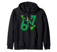 6 7 Leprechaun Bruh Día de San Patricio Lucky Irish Six Seven Sudadera con Capucha