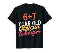 6 7 Meme Diseño de cumpleaños número 13 Ahora Soy Oficialmente un Adolescente Camiseta