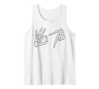 6 7 Meme Divertido Seis Siete Diciendo Manos Esqueleto Muerte Dk. Camiseta sin Mangas