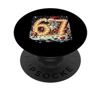 6-7 Meme Polo Norte Divertido 67 Navidad Santa Elfos 6 7 PopSockets PopGrip Adhesivo