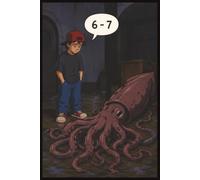 6 - 7 Notebook: 120 Blank Lined Pages: Boy and Giant Squid
