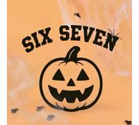 6 7 Notebook: Aesthetic six seven Halloween Number Journal | Trend inspired Retro Gift for Teens, Girls, and Stationery Lovers