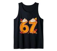 6 7 Pastel de Acción de Gracias Seis Siete Meme Camiseta sin Mangas