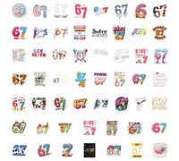 6 7 pegatinas, portátil Decal Party Favor, 67 Meme Stickers for Guitar Phone Scrapbook Skateboard Luggage Journal Car Bumper Wall Crafts Stationery DIY Journaling Fun Kids Adults