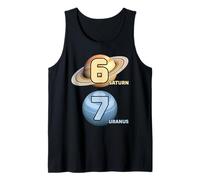 6 7 Planetas Orden Saturno Urano Ciencia Camiseta sin Mangas