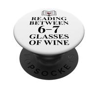 6 7 Reading 6-7 Just One More Chapter Read Between The Wines PopSockets PopGrip Adhesivo