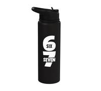 6 7 Seis Siete Meme Divertido 67 Tendencia Adolescente Broma Alfa Argot Stainless Steel Insulated Water Bottle