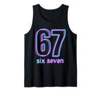 6 7 Six Seven geste Big Numbers Pink Baloncesto Camiseta sin Mangas