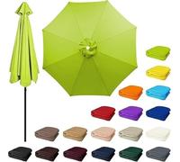 6/8 Varillas Toldo De Repuesto, Paño Para Sombrilla 6.6-11.5 Ft, Recambio, Fácil Instalar, Para Jardín, Patio, Terraza, Piscina(Apple green,6 ribs: 2.5m/8.2ft)