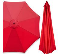 6/8 Varillas Toldo de Repuesto para Sombrilla de Patio de 2.0 m 3.0 m 4.0 m, Cubierta Superior Gruesa para Parasol de jardín Terraza Piscina, Tela para Sombrilla Grande, Anti-UV(Rojo,8 Varillas 200cm)