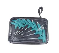 6/9 llaves hexagonales en forma de T, llave hexagonal interior con bolsa de almacenamiento para mantenimiento electrónico de coche, juego profesional de mango en T