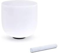 6" A/B Nota Tazón de Canto de Cristal for meditación curativa de Sonido, Cuenco de Canto de Cristal de Cuarzo Helado con Delantero de Gamuza y Junta tórica (Size : A Note)