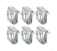 6 abrazaderas de panel solar en forma de C de acero inoxidable, sujetadores con clip antirrobo para fotovoltaica, soportes de conexión a tierra de hebilla grande