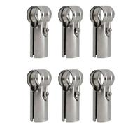 6 abrazaderas de riel final, abrazadera de tubo en T de acero inoxidable de 1-3/8 pulgadas, abrazaderas de valla de enlace de cadena con pernos y tuercas para el hogar, almacenes, tiendas
