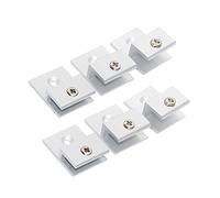 6 abrazaderas de vidrio en forma de H con brazos de sujeción gruesos, abrazadera de aleación de aluminio resistente, clips de espejo montados en la pared (9-12 mm)