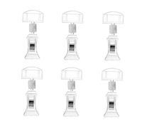 6 Abrazaderas Enchufe Transparente Para Tarjetas De Hotel Letrero De Ropa En Papel Acrílico Letreros De Proveedores Letreros De Nombre De Panadería Suministros Tipo Tiendas