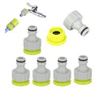 6 adaptadores de grifo para grifo Gardena, conector de manguera de jardín, conector de manguera de 1/2 pulgadas 3/4 pulgadas, 2 en 1, conector de grifo de jardín, conector de manguera para riego