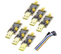 6 adaptadores USB UART-TTL con convertidor CH340G para 3,3 V y 5 V con cable de puente compatible con Arduino