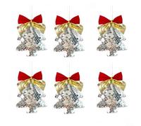 6 adornos brillantes con purpurina para transformar tu árbol de Navidad en una obra maestra festiva (plata)