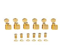 6 afinadores de guitarra en línea 21:1 de doble pin (sin tornillos) de 2 pines, máquinas de afinación compatibles con guitarras American Series ST/TL Vintage Oval Key Gold